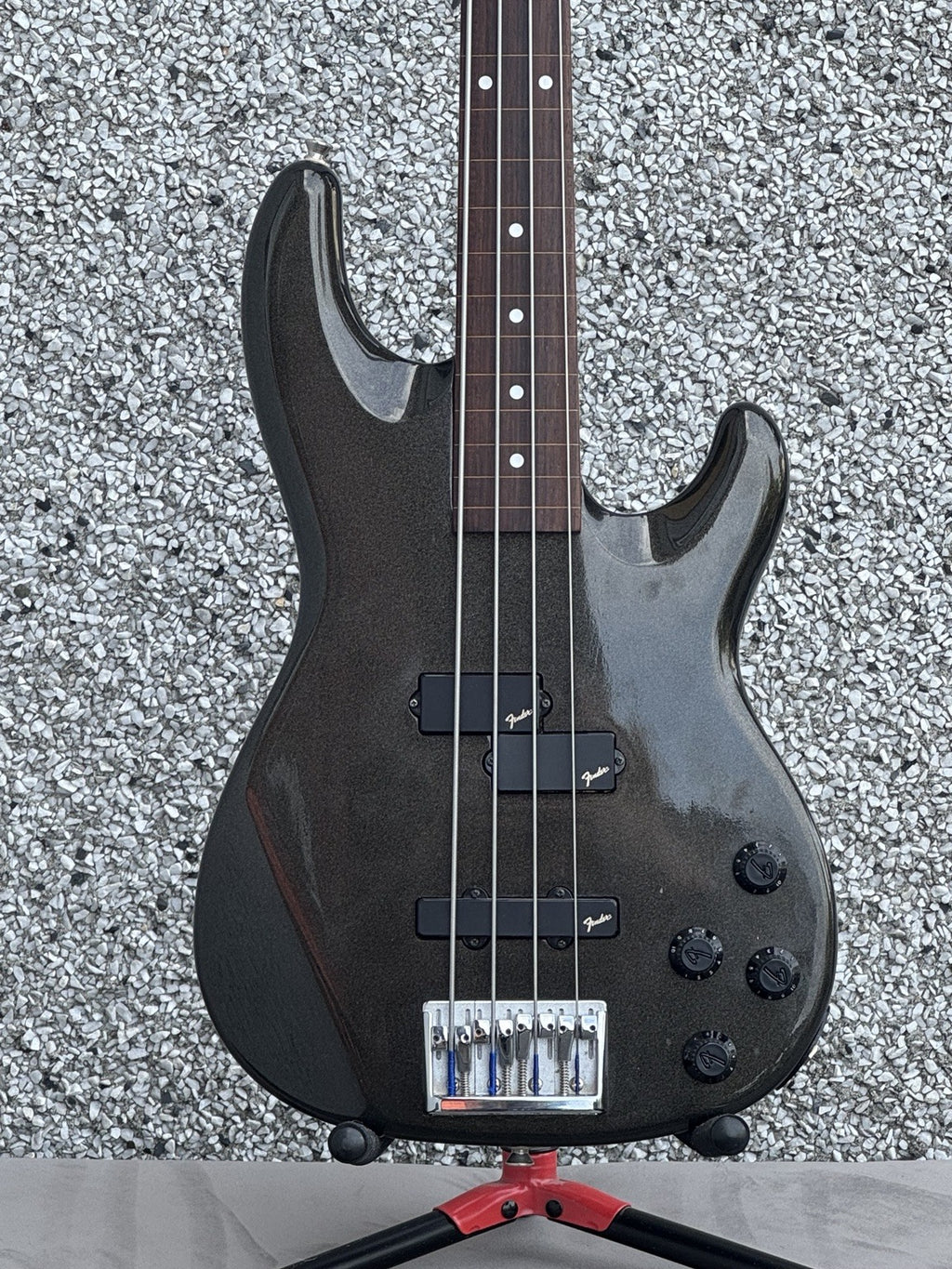 1994 Fender MIJ Precision Bass Lyte Fretless – Montego Black