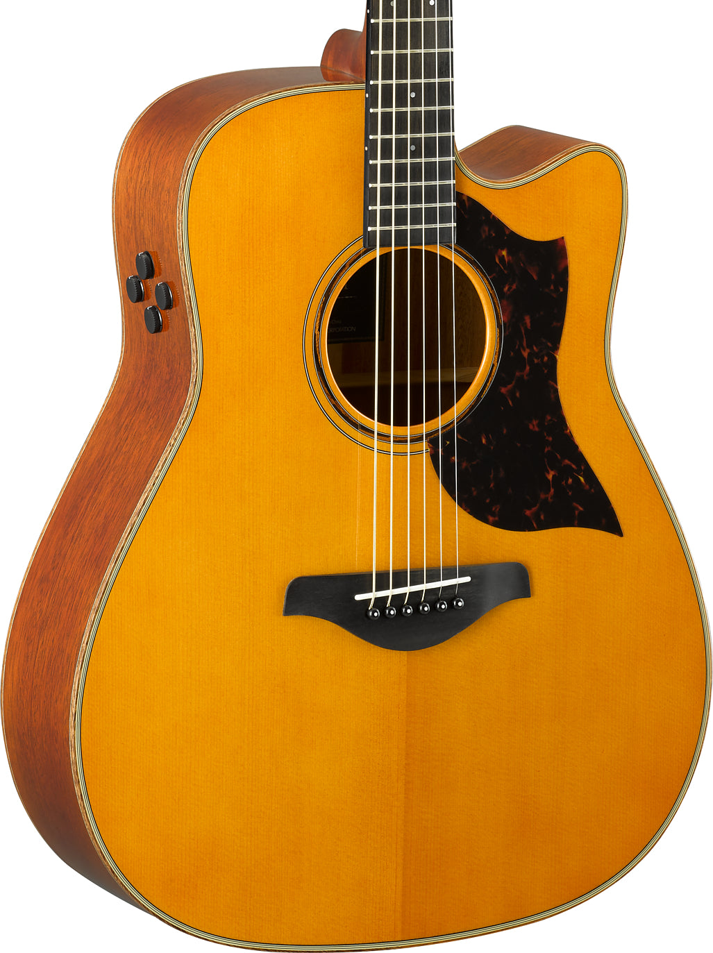 Yamaha A3M Vintage Natural Acoustic-Electric Guitar – Solid Mahogany Warmth & Professional Stage Tone