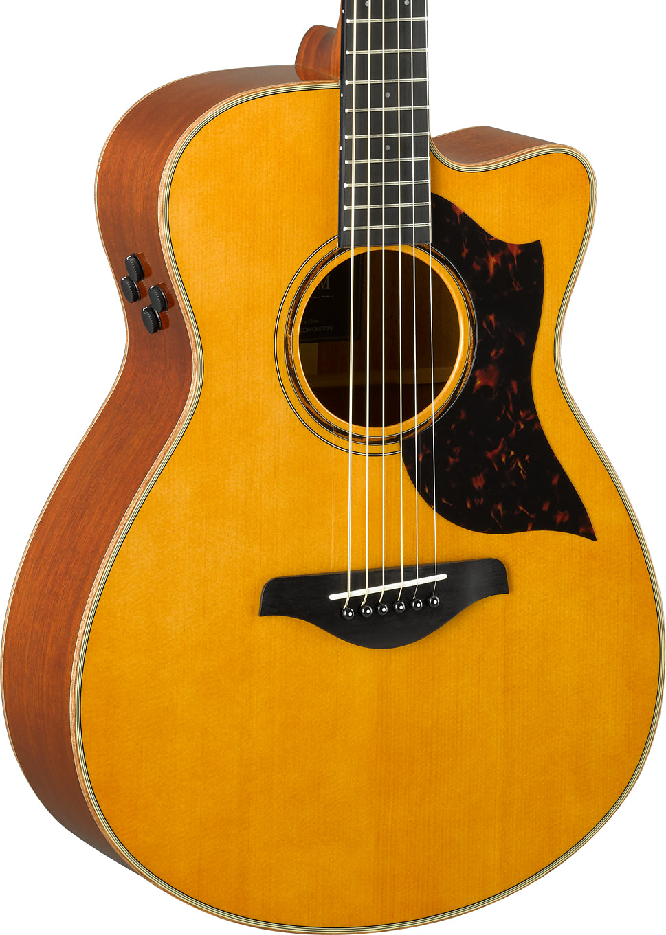 Yamaha AC3M Vintage Natural Acoustic-Electric Guitar – Concert Comfort & All-Solid Mahogany Warmth