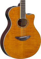 Yamaha APX600FM Amber Acoustic-Electric Guitar – Flamed Maple Style & Slim Stage Comfort