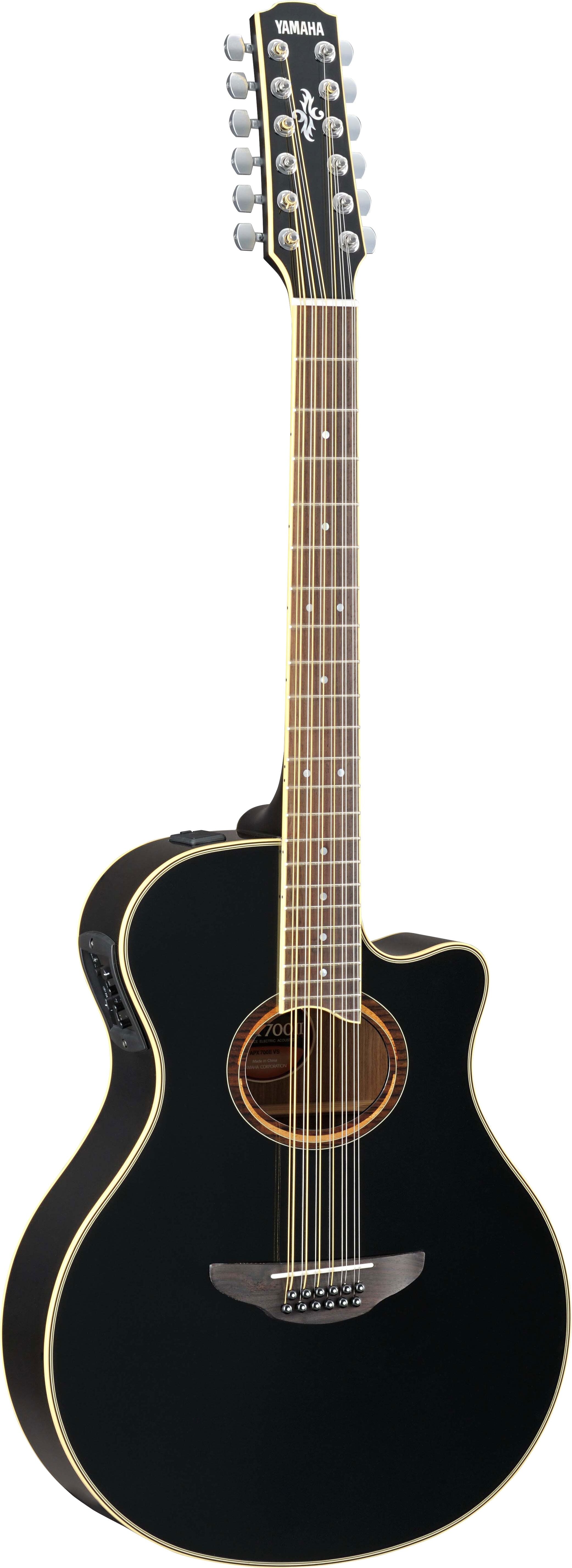 Yamaha APX700II-12 Black 12-String Acoustic-Electric Guitar – Slim Comfort & Stage-Ready Performance