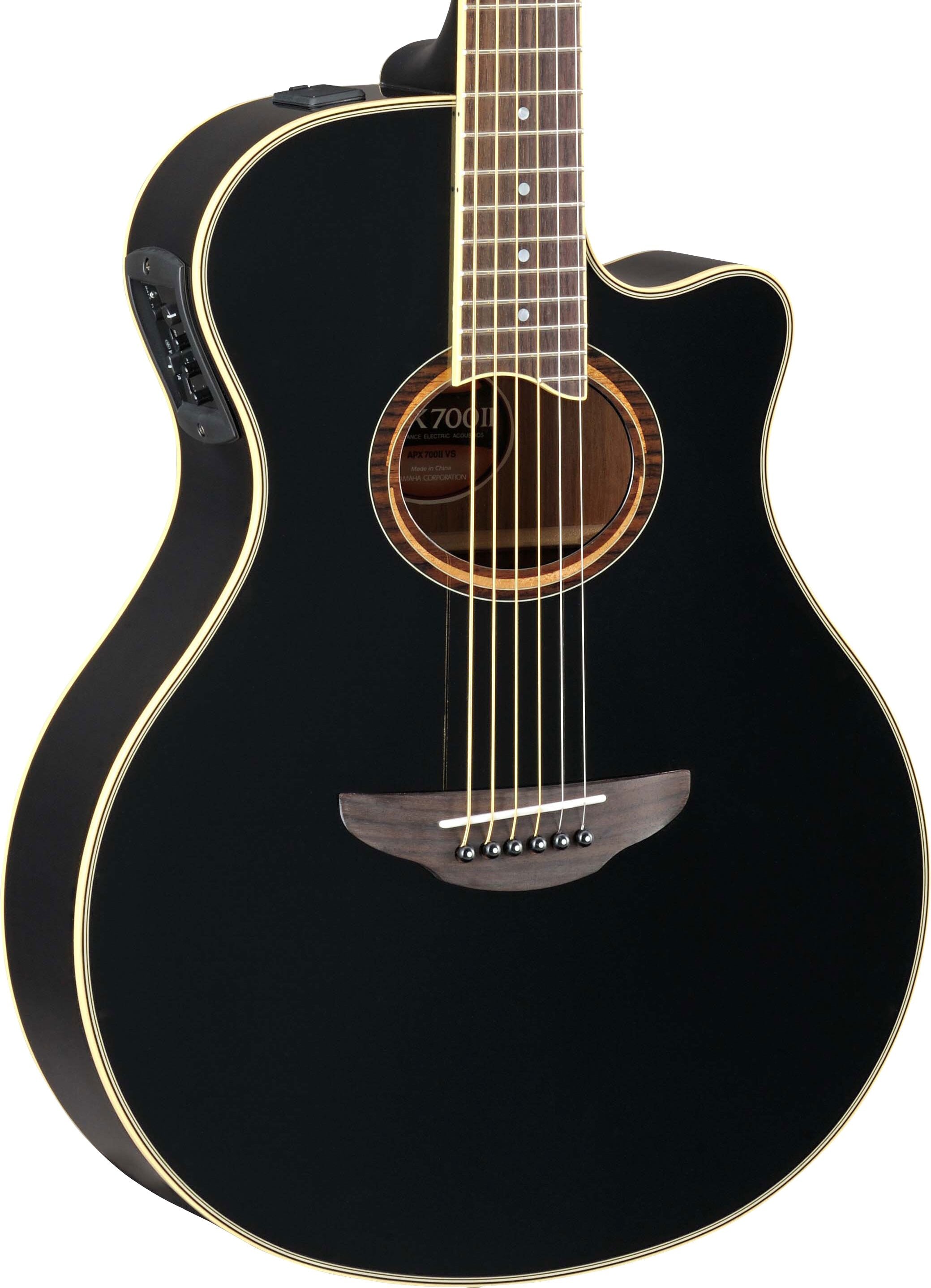 Yamaha APX700II Black Acoustic-Electric Guitar – Slim Comfort & Professional Stage Performance