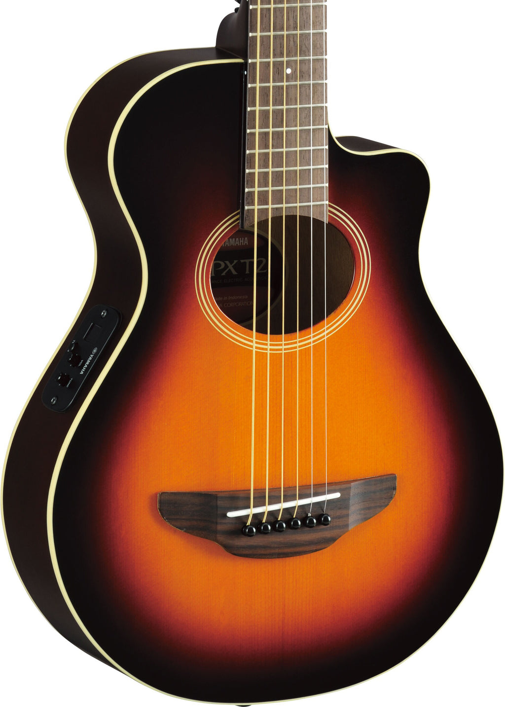 Yamaha APXT2 Old Violin Sunburst 3/4 Size Acoustic-Electric Guitar – Compact Travel Comfort & Plug-In Performance