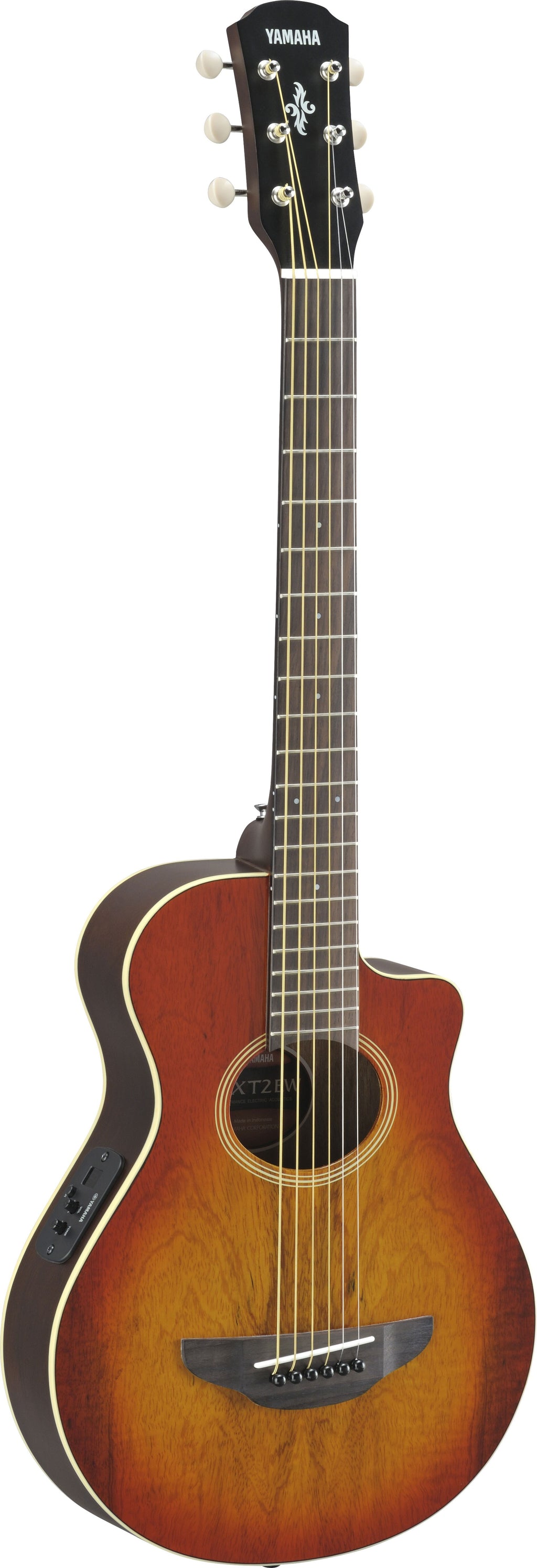 Yamaha APXT2EW Light Amber Burst 3/4 Size Acoustic-Electric Guitar – Exotic Wood Style & Travel-Friendly Comfort