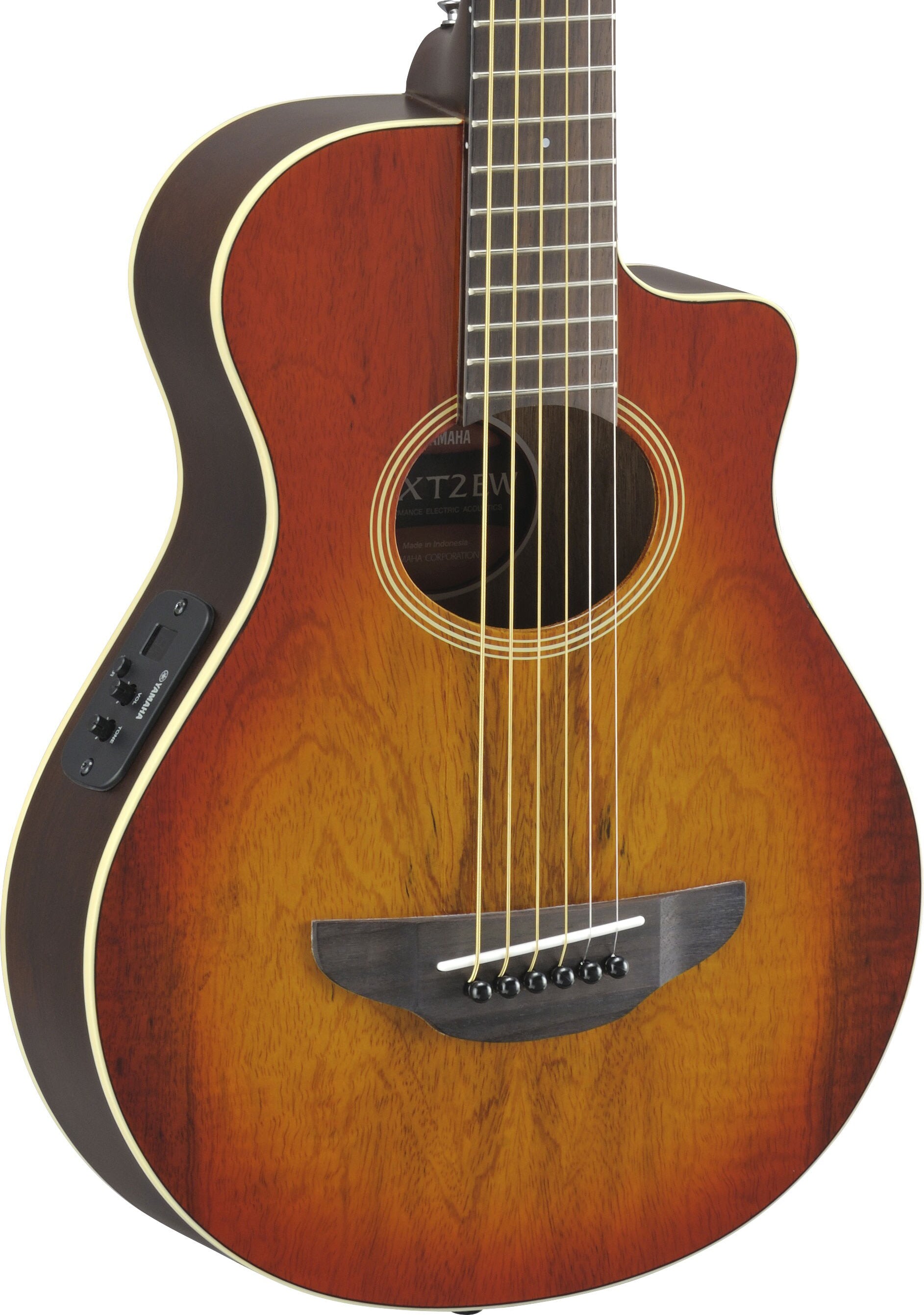 Yamaha APXT2EW Light Amber Burst 3/4 Size Acoustic-Electric Guitar – Exotic Wood Style & Travel-Friendly Comfort