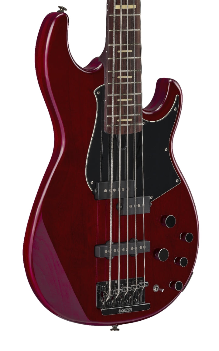Yamaha BB735A Fired Red 5-String Bass Guitar – Active/Passive Flexibility & Extended Low-End Punch