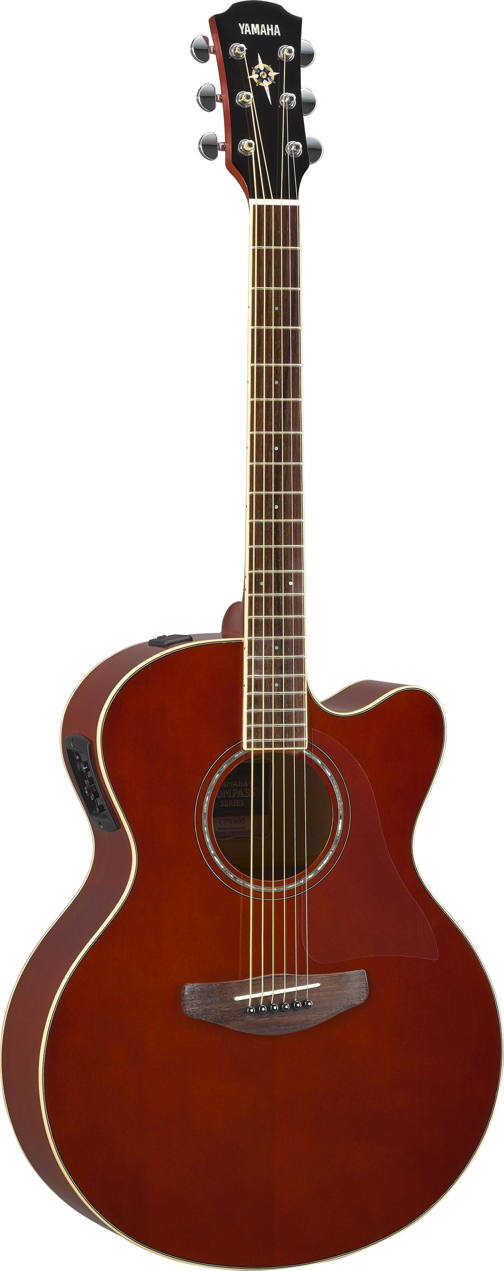 Yamaha CPX600 Root Beer Acoustic-Electric Guitar – Powerful Projection & Stage-Ready Comfort