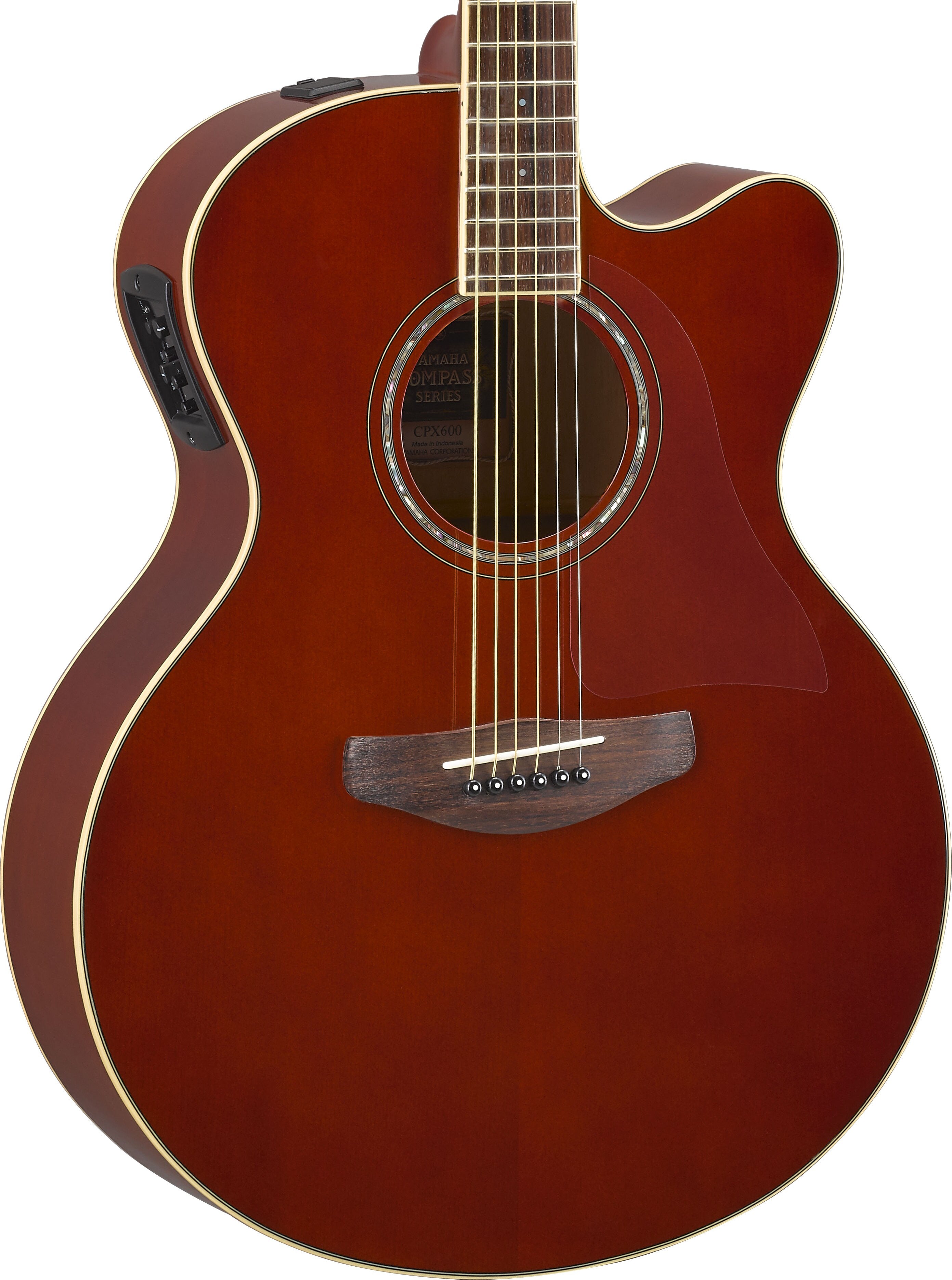 Yamaha CPX600 Root Beer Acoustic-Electric Guitar – Powerful Projection & Stage-Ready Comfort