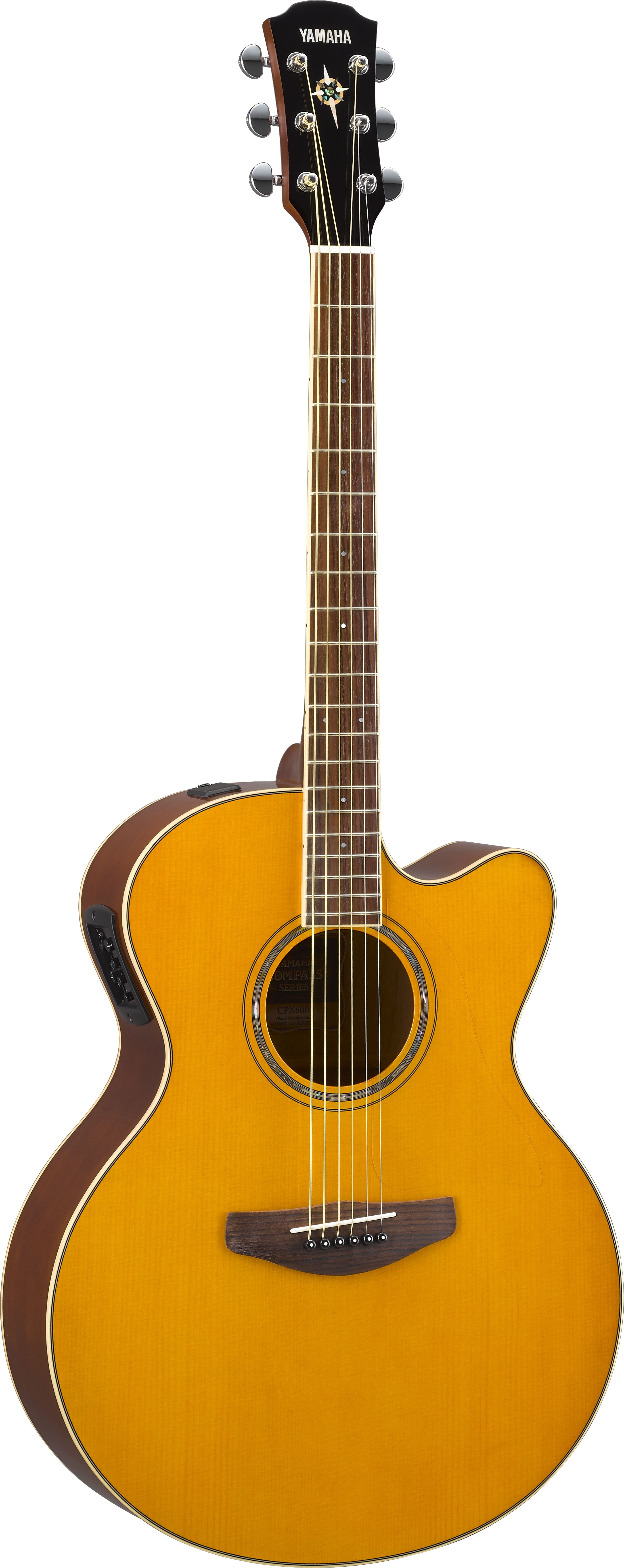 Yamaha CPX600 Vintage Tint Acoustic-Electric Guitar – Powerful Projection & Stage-Ready Comfort