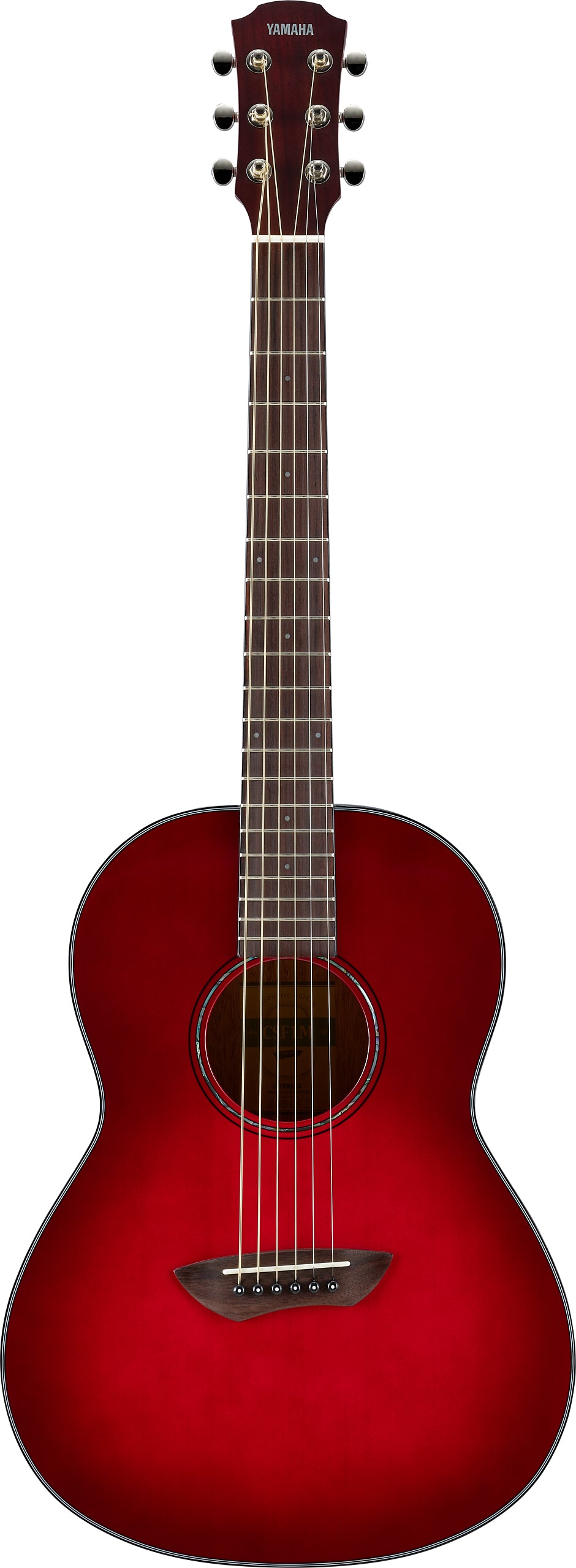 Yamaha CSF1M Crimson Red Burst Parlor Acoustic-Electric Guitar – Compact Comfort & Warm Acoustic Tone