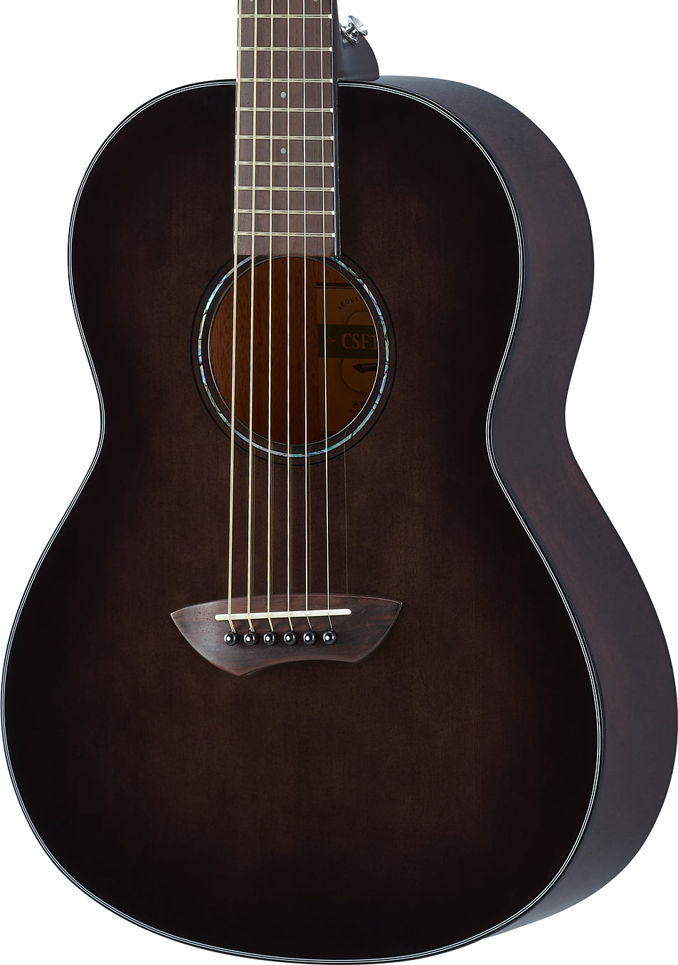 Yamaha CSF1M Translucent Black Parlor Acoustic-Electric Guitar – Compact Comfort & Warm Acoustic Tone