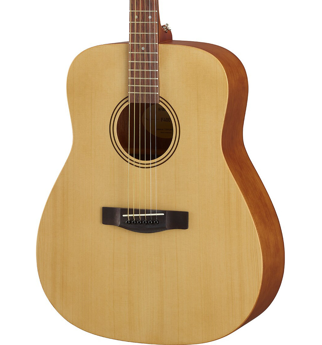 Yamaha F400 Natural Satin Acoustic Guitar – Full-Size Dreadnought with Strong Projection