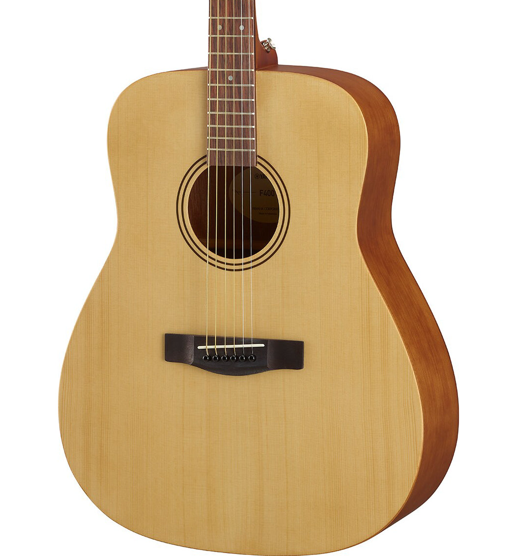 Yamaha F400 Natural Satin Acoustic Guitar – Full-Size Dreadnought with Strong Projection