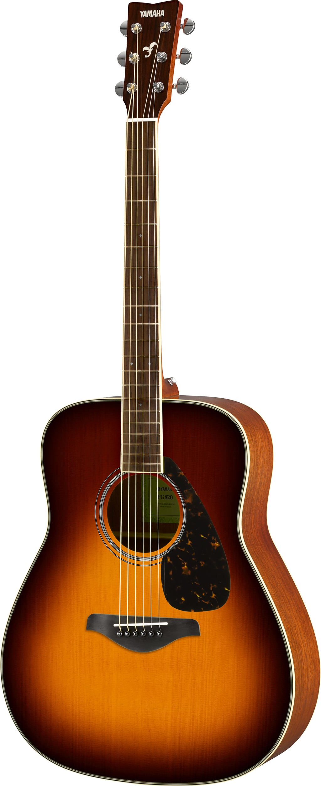 Yamaha FG820 Brown Sunburst Acoustic Guitar – Rich Projection & Warm Mahogany Tone