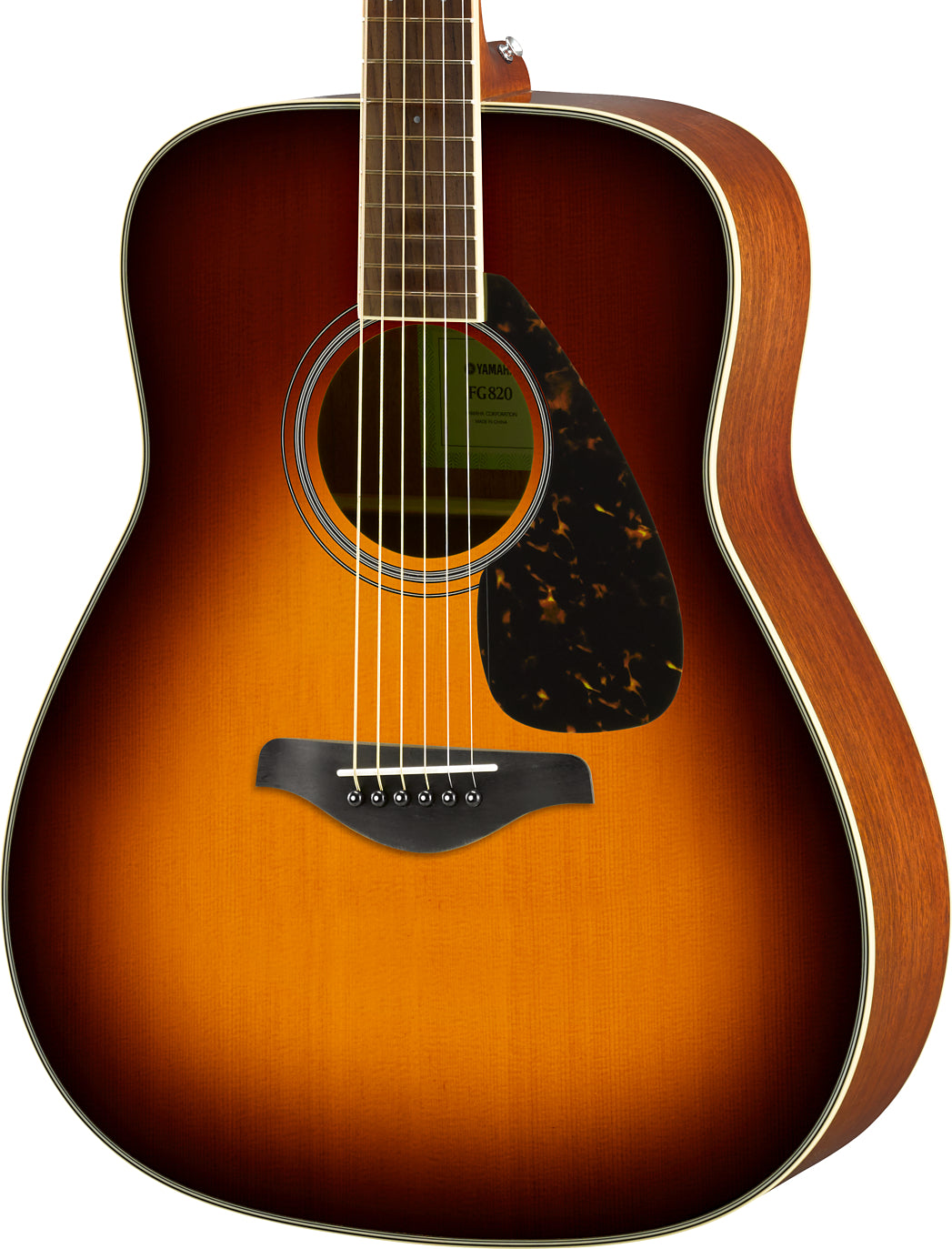Yamaha FG820 Brown Sunburst Acoustic Guitar – Rich Projection & Warm Mahogany Tone