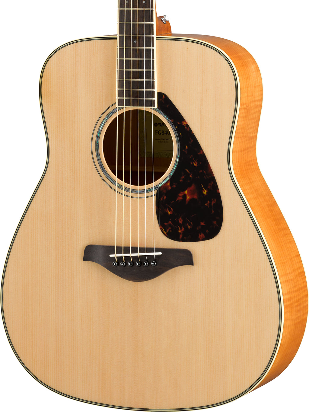 Yamaha FG840 Acoustic Guitar – Flamed Maple Style & Powerful Dreadnought Tone