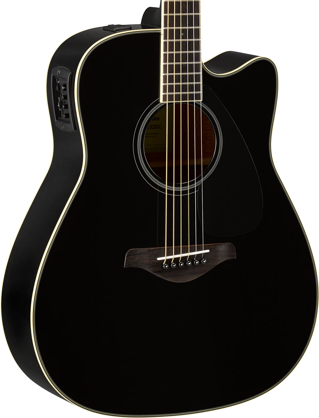 Yamaha FGX820C Black Acoustic-Electric Guitar – Warm Mahogany Tone & Stage-Ready Performance