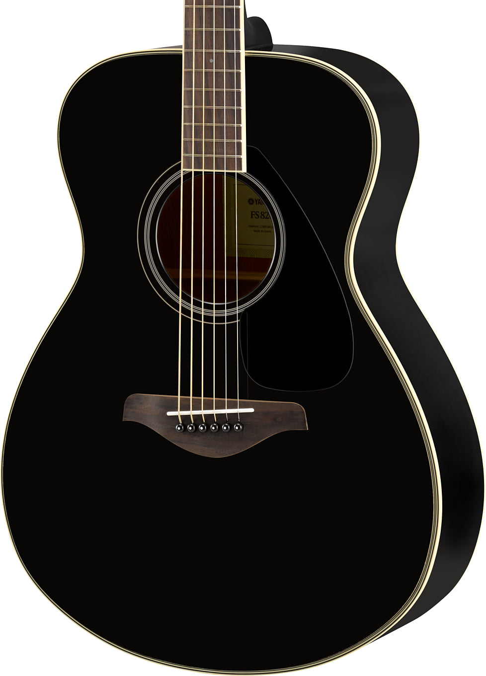 Yamaha FS820 Black Concert Acoustic Guitar – Warm Mahogany Tone & Comfortable Playability