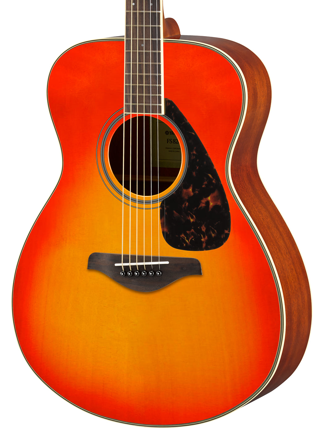 Yamaha FS820 Autumn Burst Concert Acoustic Guitar – Warm Mahogany Tone & Comfortable Playability