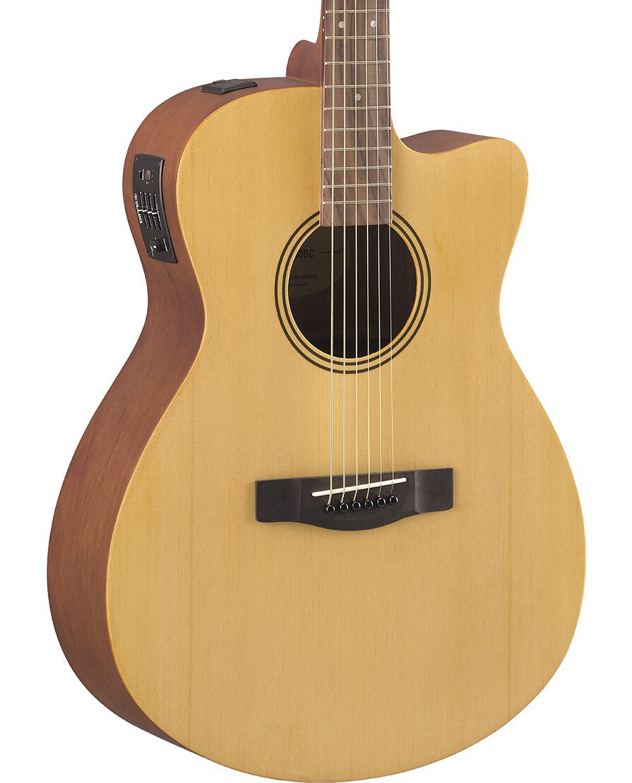 Yamaha FSX400C Natural Satin Acoustic-Electric Guitar – Compact Comfort & Stage-Ready Clarity