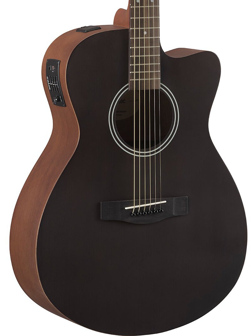 Yamaha FSX400C Smoky Black Acoustic-Electric Guitar – Compact Comfort & Stage-Ready Clarity