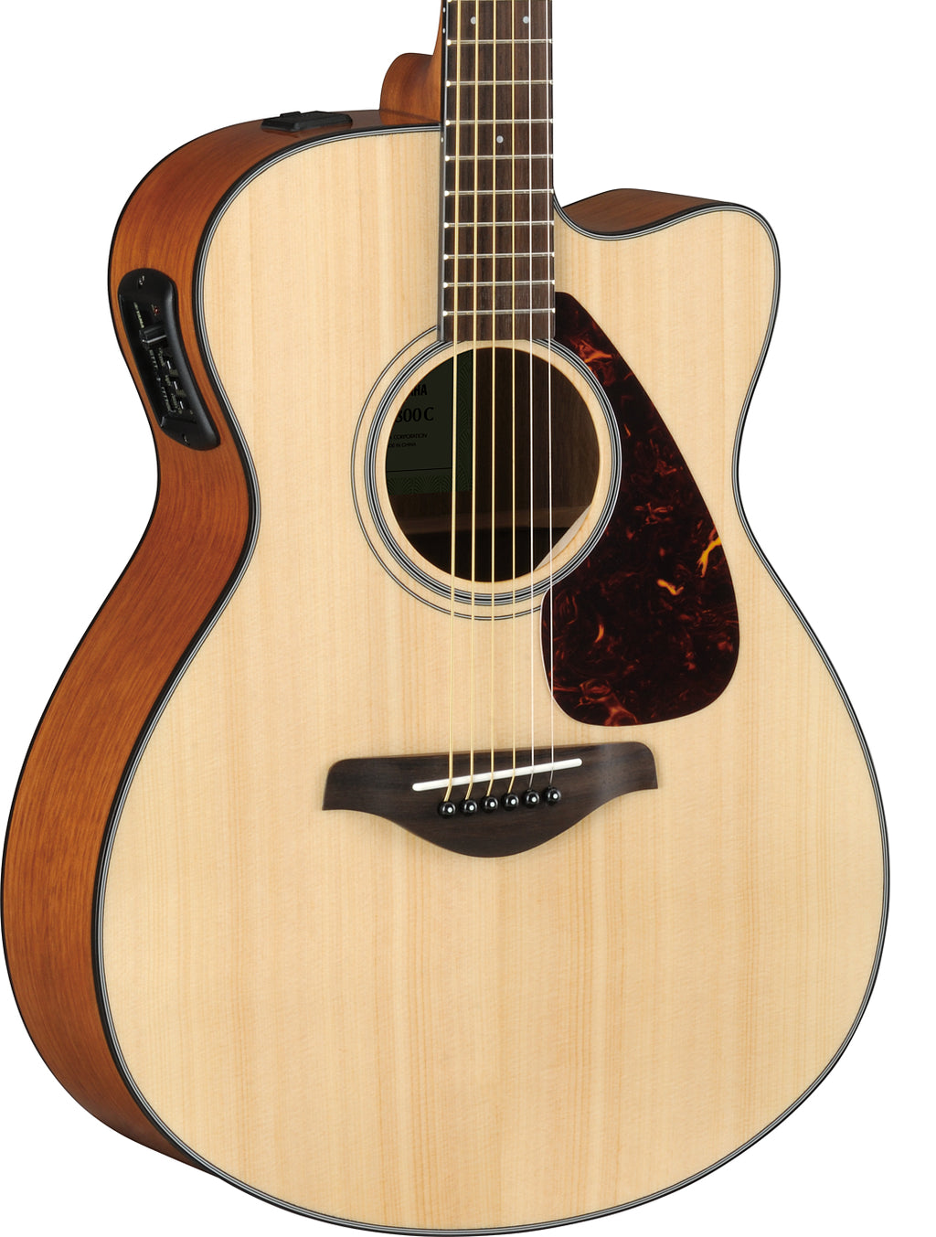 Yamaha FSX800C Natural Concert Cutaway Acoustic-Electric Guitar – Balanced Tone & Stage-Ready Comfort