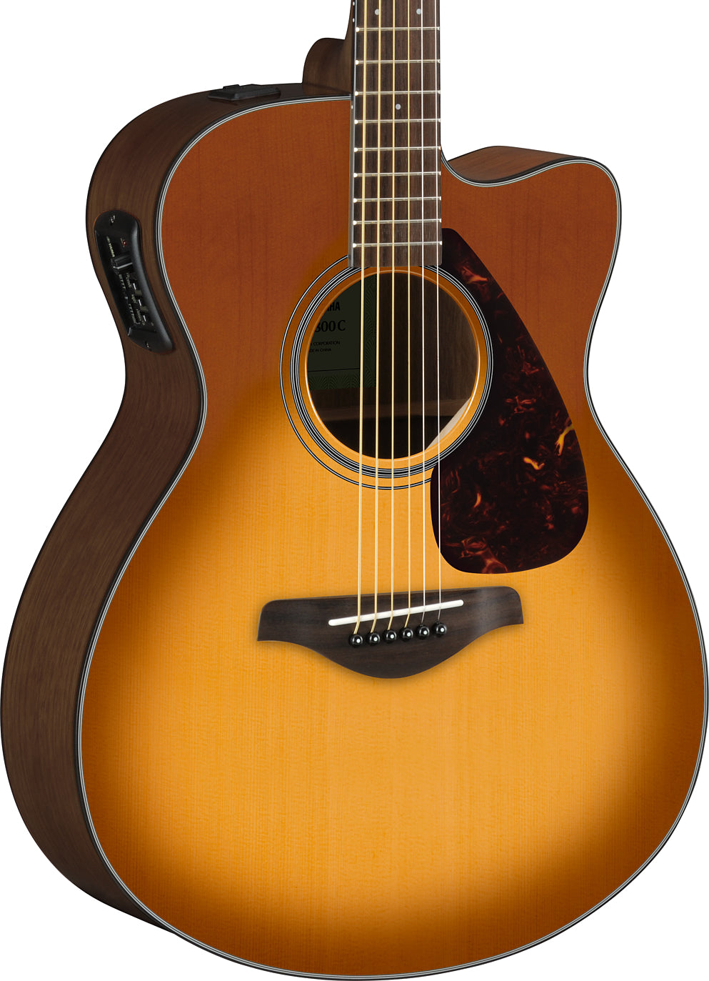 Yamaha FSX800C Sand Burst Concert Cutaway Acoustic-Electric Guitar – Balanced Tone & Stage-Ready Comfort