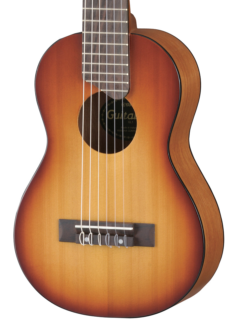 Yamaha GL1 Tobacco Brown Sunburst Guitalele – Compact Nylon-String Travel Fun