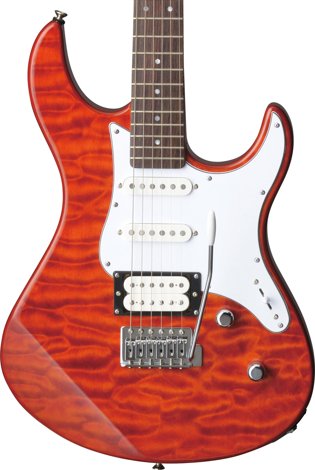 Yamaha PAC212VQM Caramel Brown Electric Guitar – Quilted Maple Style & Versatile Tone