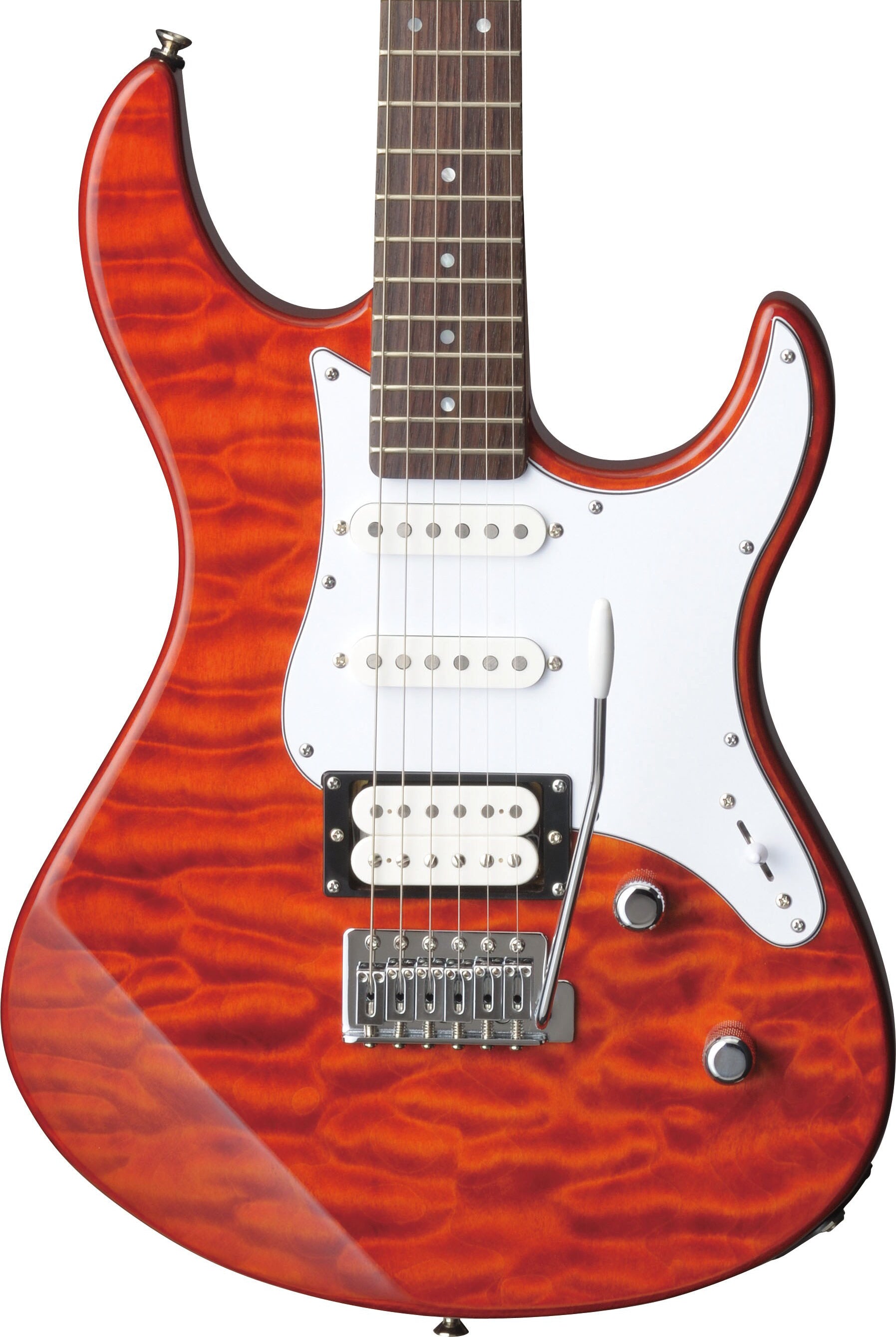 Yamaha PAC212VQM Caramel Brown Electric Guitar – Quilted Maple Style & Versatile Tone