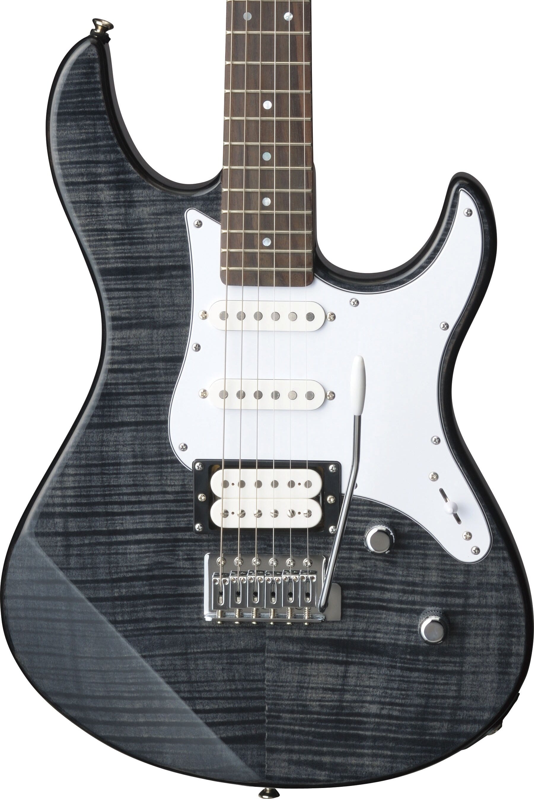 Yamaha PAC212VFM Translucent Black Electric Guitar – Flame Maple Style & Versatile Tone