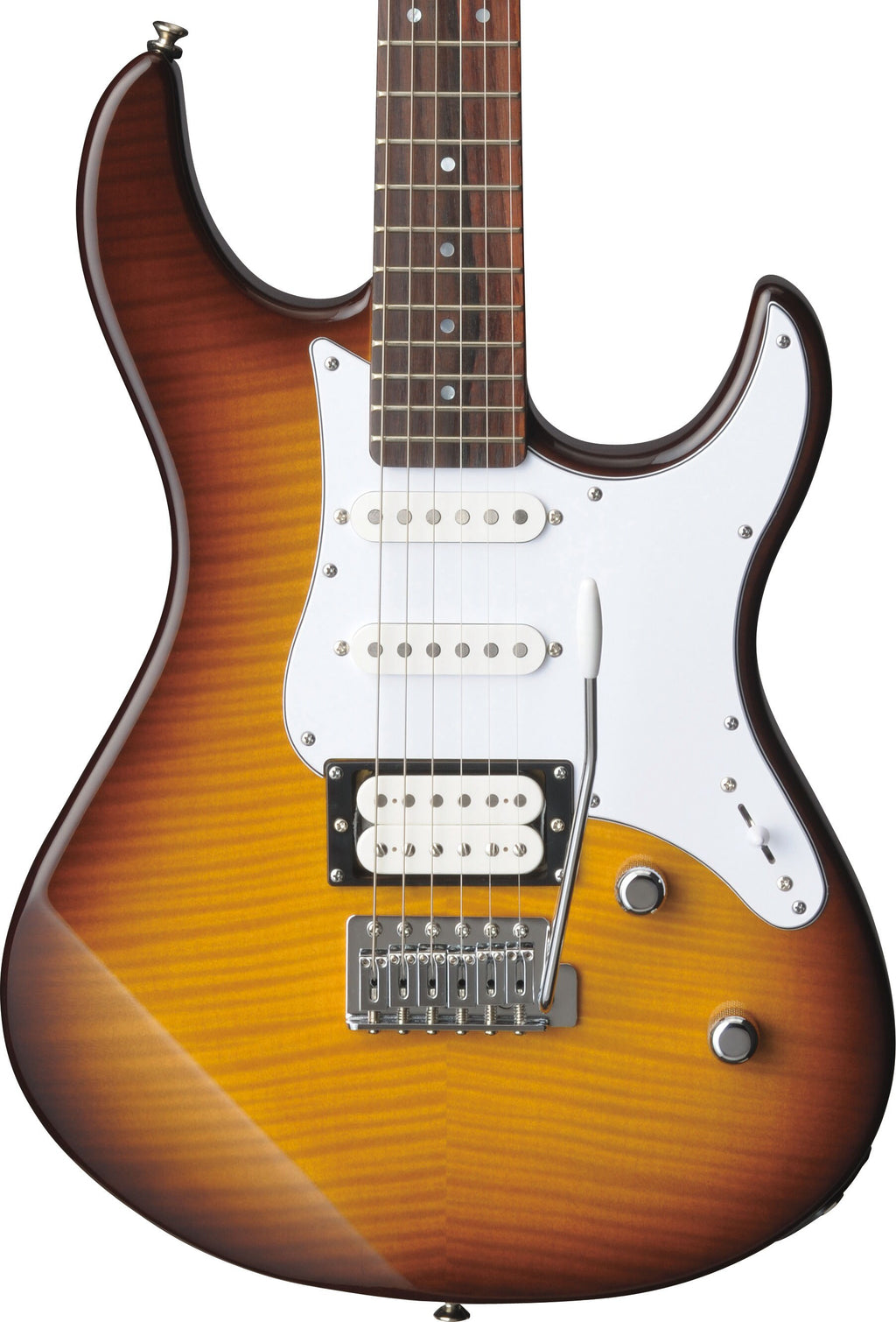Yamaha PAC212VFM Tobacco Brown Sunburst Electric Guitar – Flame Maple Style & Versatile Tone