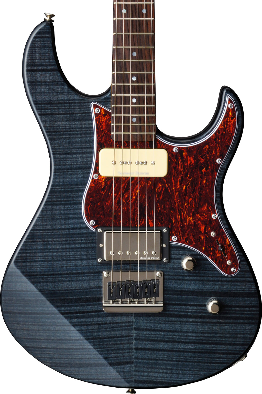 Yamaha PAC611HFM Translucent Black Electric Guitar – P90 Clarity & Seymour Duncan Power