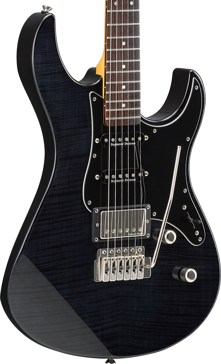 Yamaha PAC612VIIFM Translucent Black Electric Guitar – Seymour Duncan Flexibility & Precision Tremolo Control
