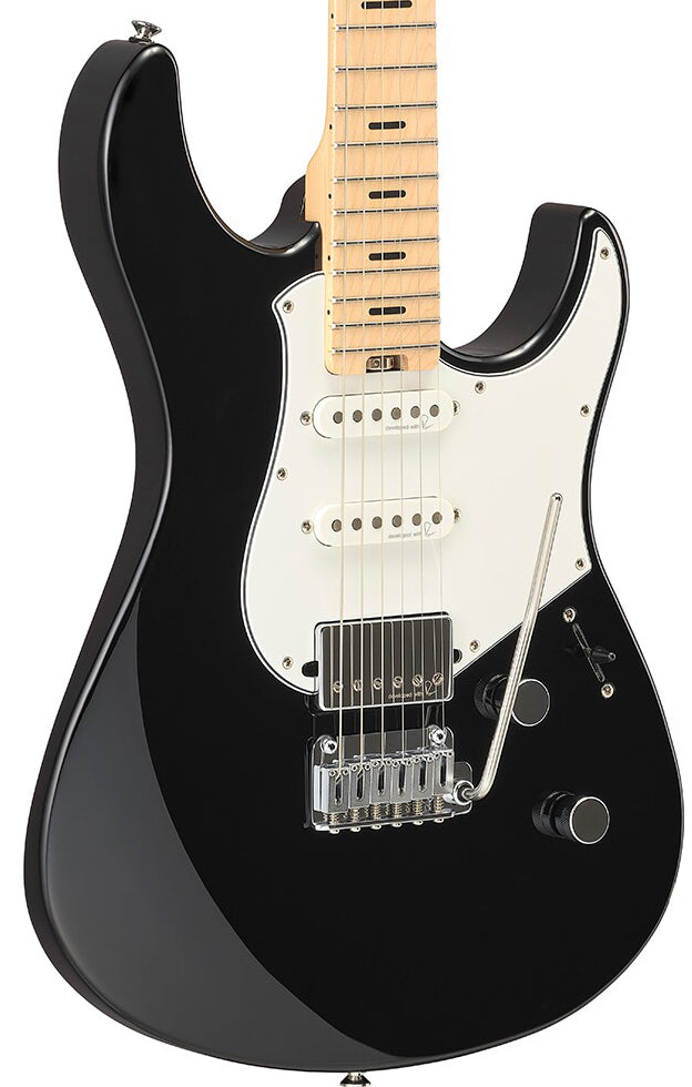 Yamaha PACS+12M Black Electric Guitar – Reflectone Clarity & Maple Snap
