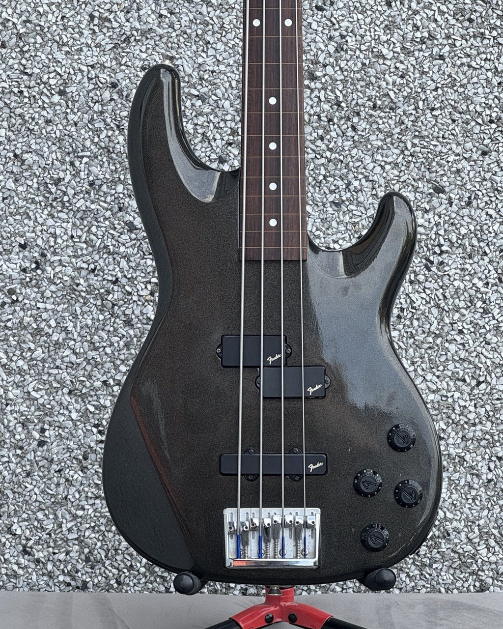 1994 Fender MIJ Precision Bass Lyte Fretless – Montego Black