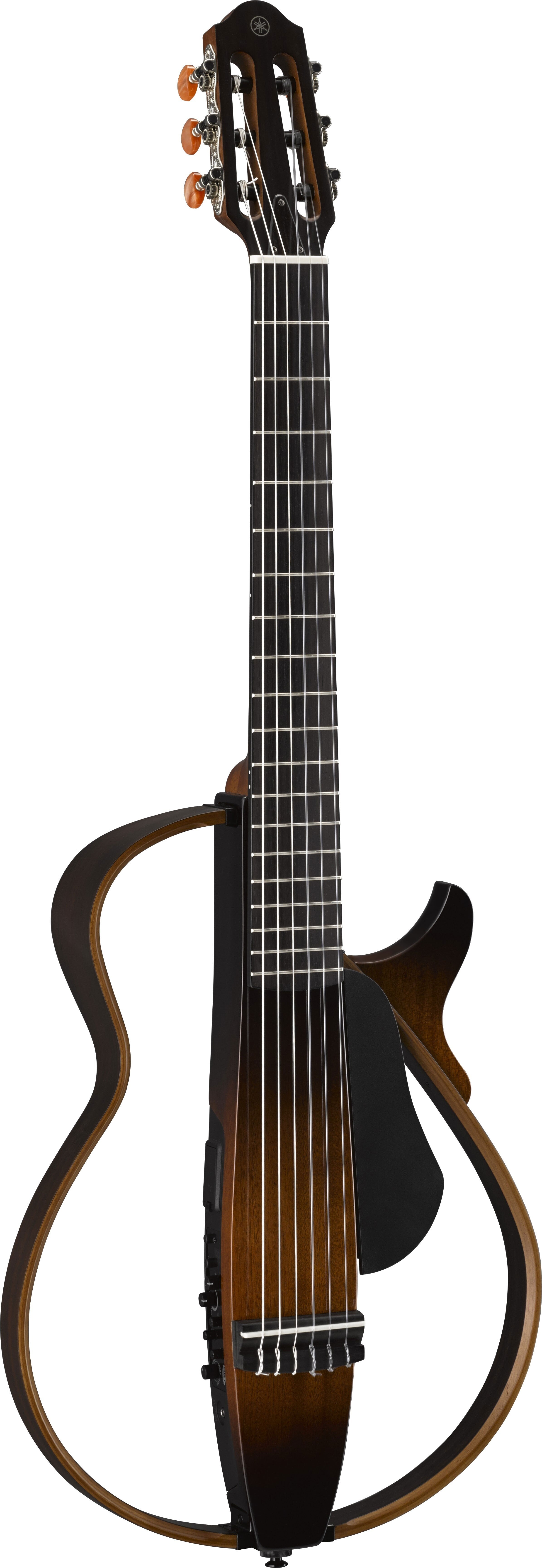 Yamaha SLG200N Tobacco Brown Sunburst Silent Guitar – Quiet Nylon-String Practice & Travel Performance