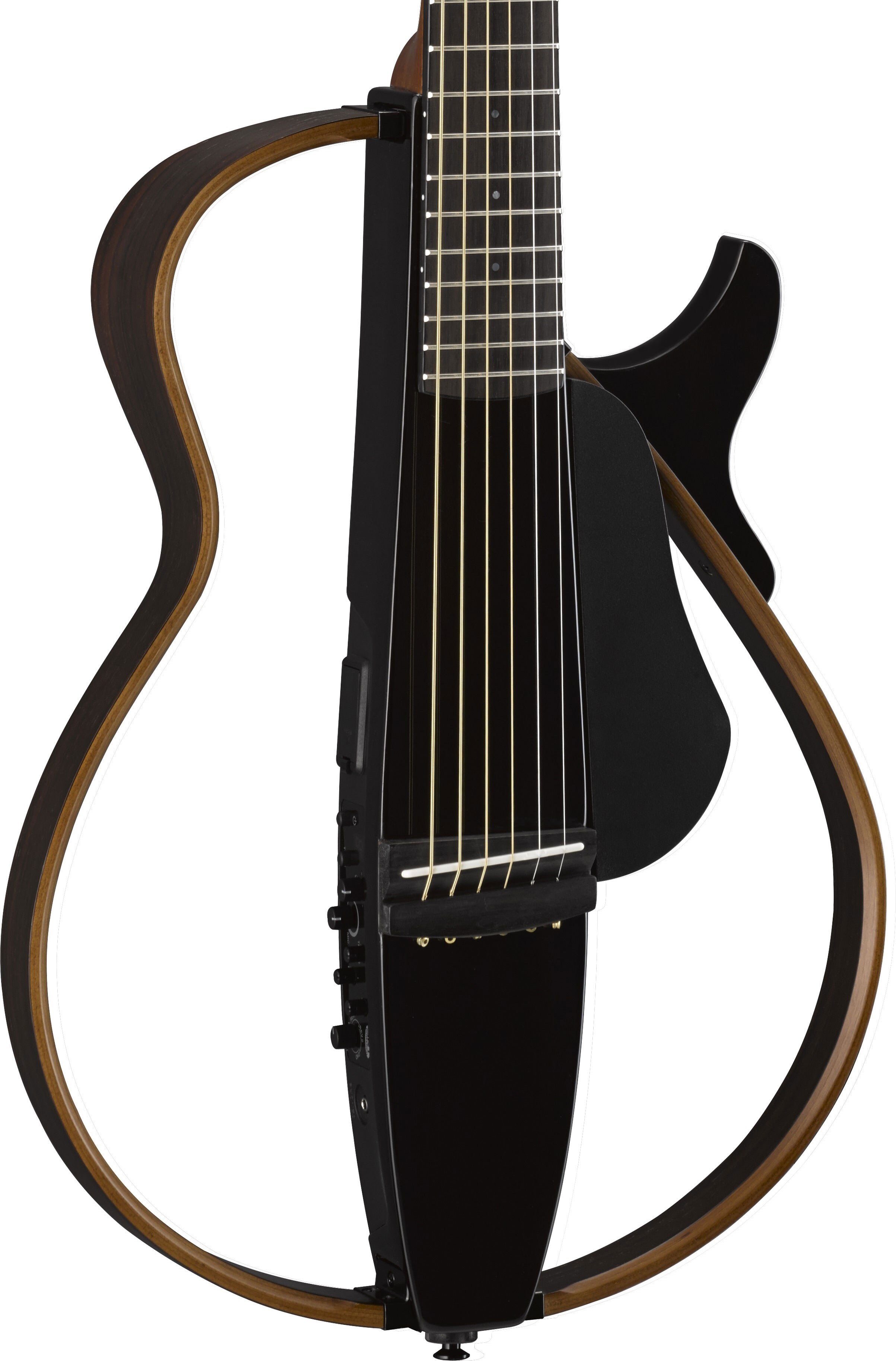 Yamaha SLG200S Translucent Black Silent Guitar – Quiet Steel-String Practice & Travel Performance