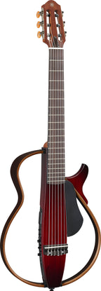 Yamaha SLG200N Crimson Red Burst Silent Guitar – Quiet Nylon-String Practice & Travel Performance