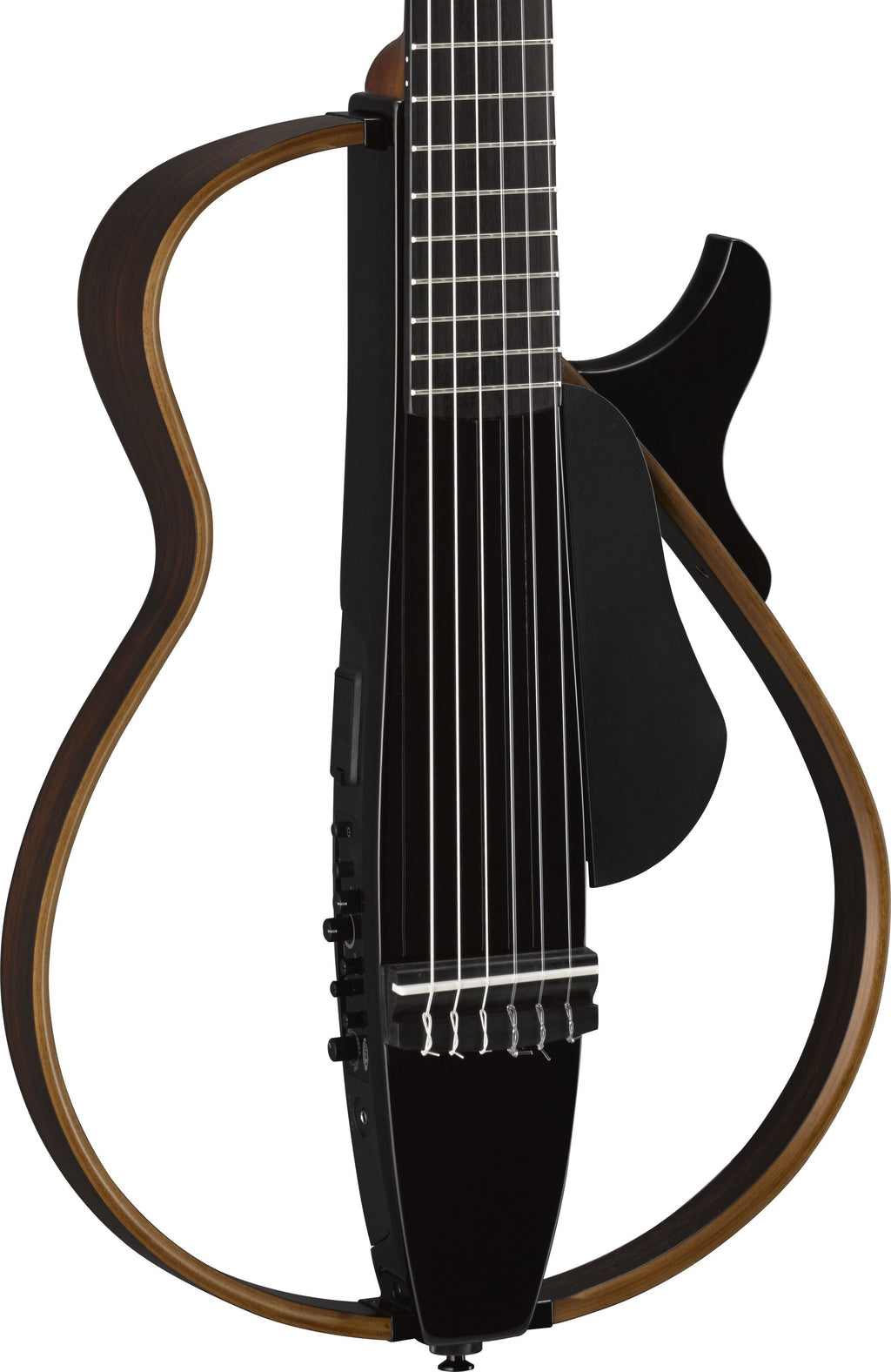 Yamaha SLG200N Translucent Black Silent Guitar – Quiet Nylon-String Practice & Travel Performance