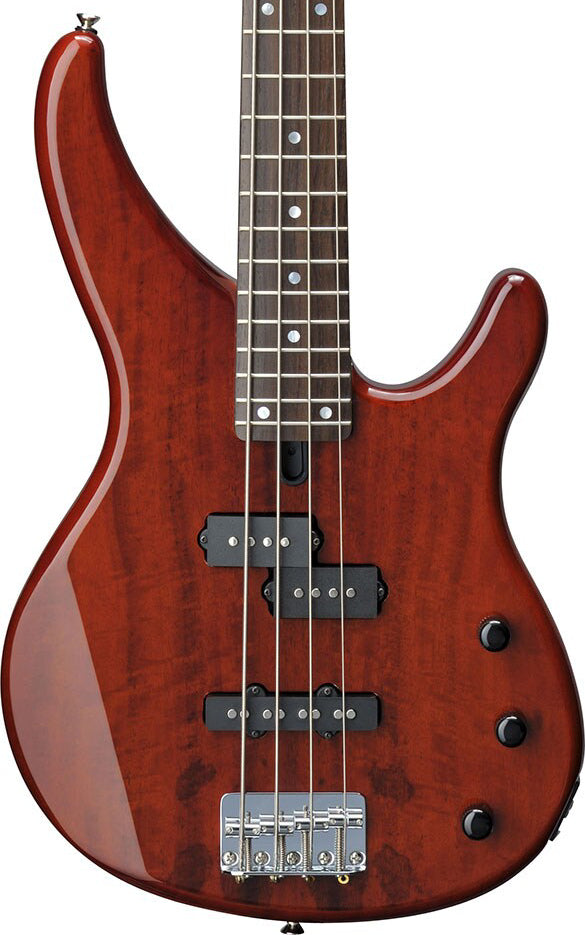 Yamaha TRBX174EW Root Beer Bass Guitar – Exotic Wood Style & Modern Playability