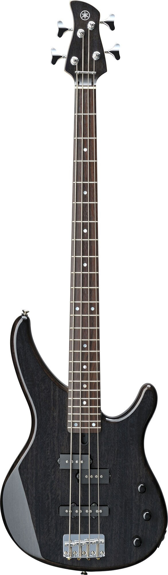 Yamaha TRBX174EW Translucent Black Bass Guitar – Exotic Wood Style & Modern Playability