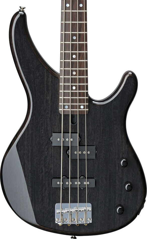 Yamaha TRBX174EW Translucent Black Bass Guitar – Exotic Wood Style & Modern Playability