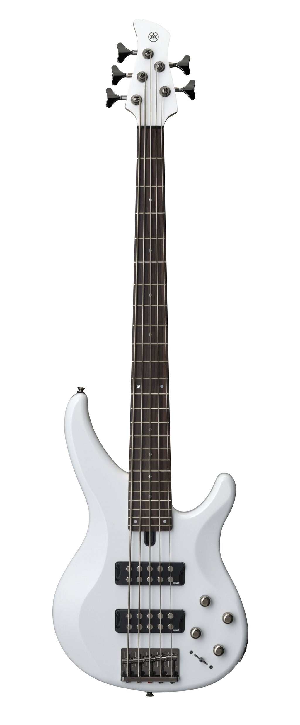 Yamaha TRBX305 White 5-String Bass Guitar – Active Performance & Extended Low-End Range