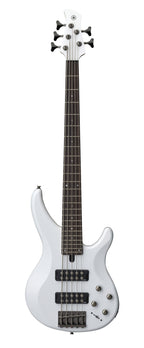 Yamaha TRBX305 White 5-String Bass Guitar – Active Performance & Extended Low-End Range