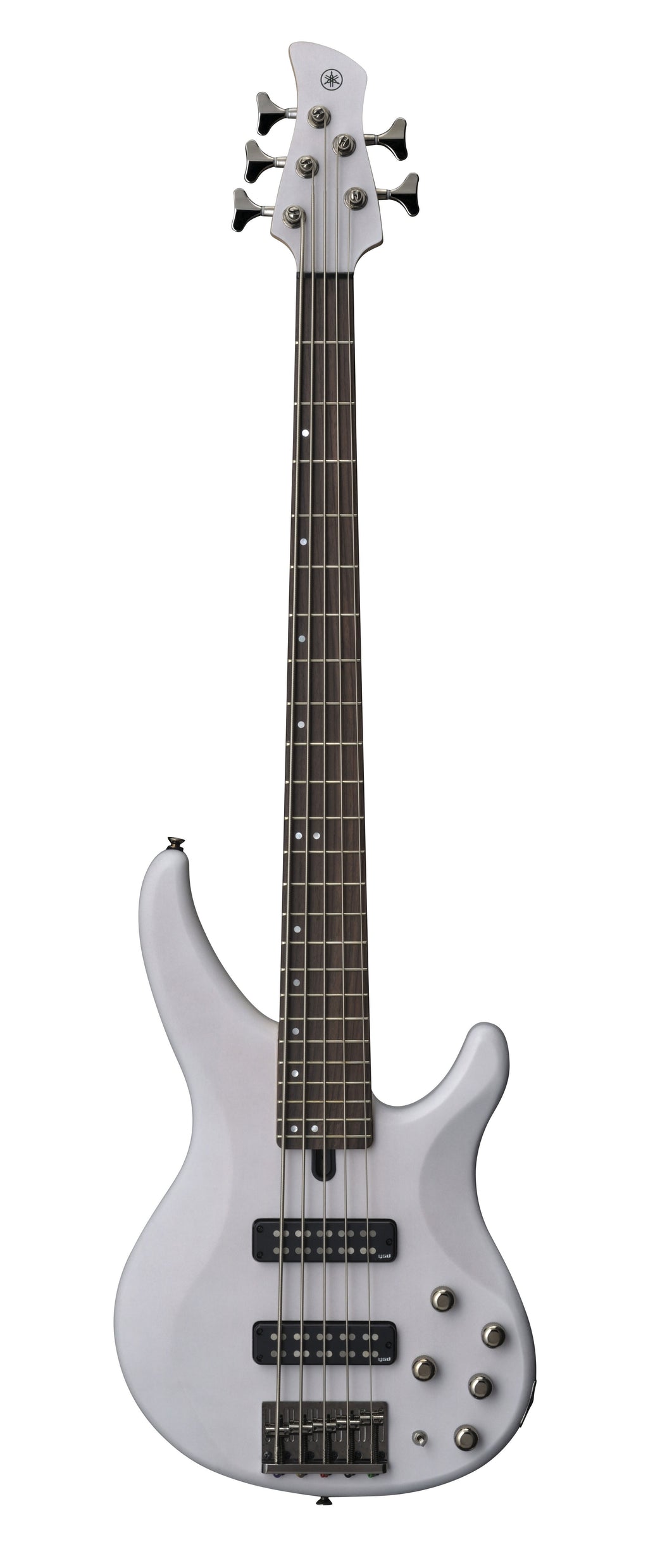 Yamaha TRBX505 Translucent White 5-String Bass Guitar – Active/Passive Flexibility & Extended Low-End Range