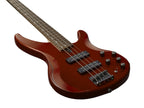 Yamaha TRBX604FM Caramel Brown Bass Guitar – Flamed Maple Style & Active/Passive Flexibility