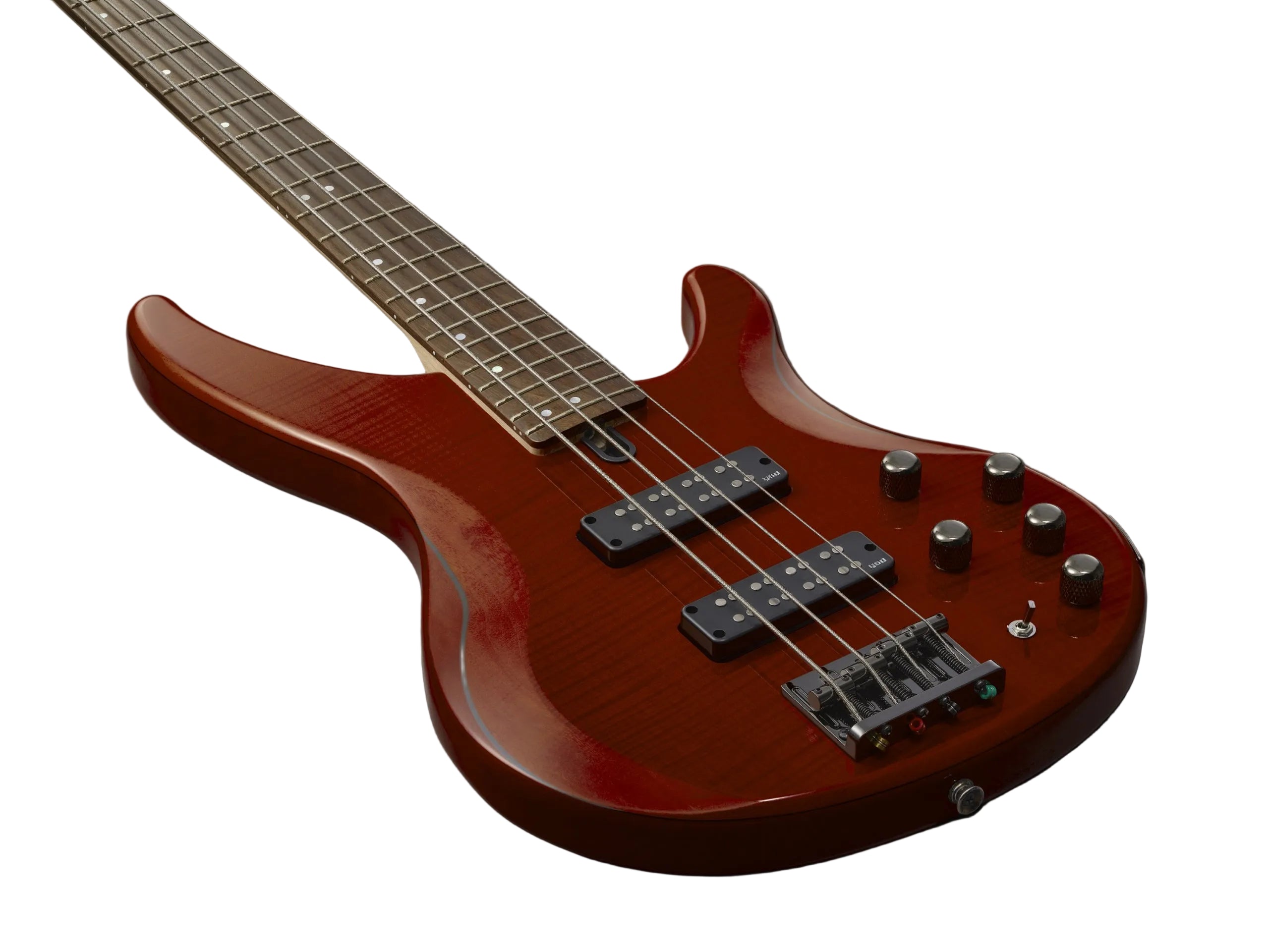 Yamaha TRBX604FM Caramel Brown Bass Guitar – Flamed Maple Style & Active/Passive Flexibility