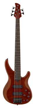 Yamaha TRBX605FM Caramel Brown 5-String Bass Guitar – Flamed Maple Style & Extended Active/Passive Flexibility