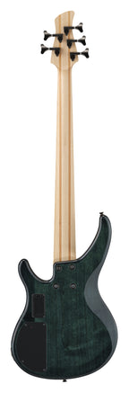 Yamaha TRBX605FM Indigo Blue 5-String Bass Guitar – Flamed Maple Style & Extended Active/Passive Flexibility